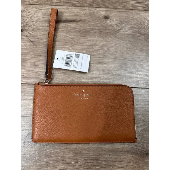 Kate Spade Lucy Pebbled Leather Medium L-zip Wristlet Wallet NWT - Picture 8 of 10